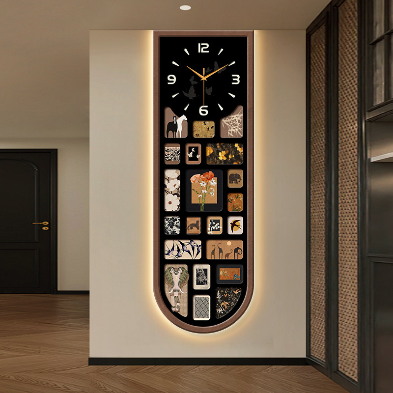 Japanese Luxury Lifestyle - Verticale beveiligingswandklok Unieke digitale wandklok in