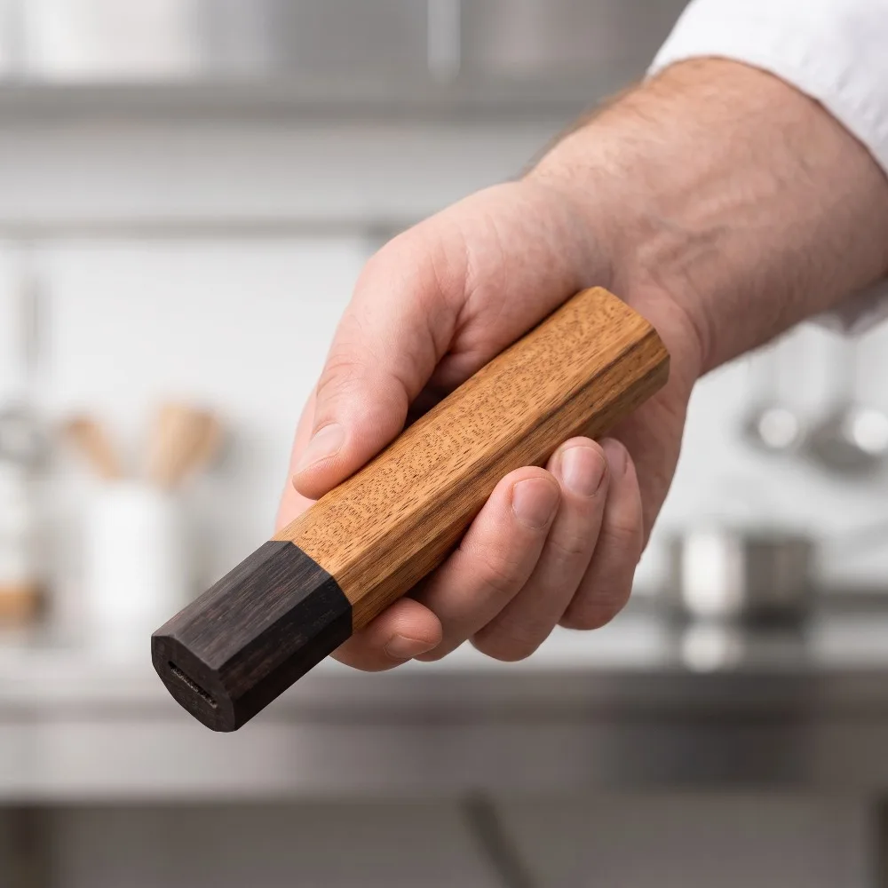 Massief houten, achthoekige ha - Japanese Knife recensie en prijs