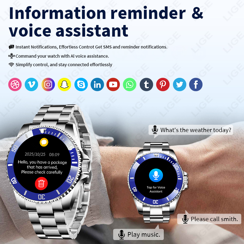 LIGE 2026 Style Luxe Smartwatc - Japanese Luxury Lifestyle recensie en prijs